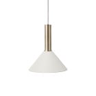 Ferm Living Collect High Socket Pendant Cone Brass White