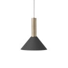 Ferm Living Collect High Socket Pendant Cone Brass Black