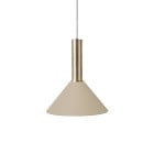 Ferm Living Collect High Socket Pendant Cone Brass Cashmere