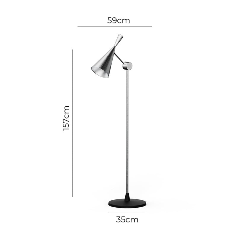 Specification Image for Tom Dixon Unbeaten Floor Lamp