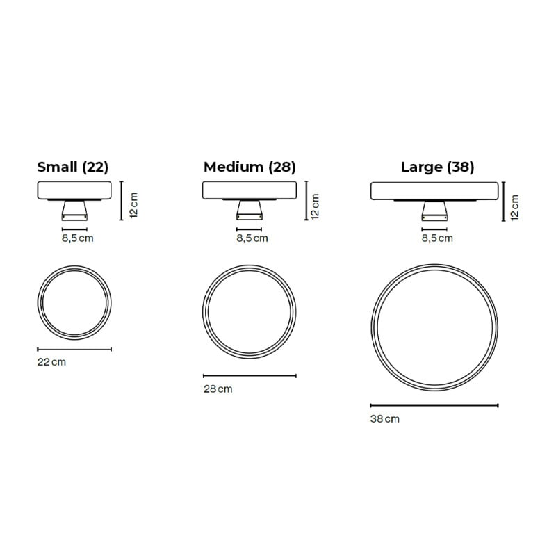 Specification Image for Marset Caramel LED Wall Light