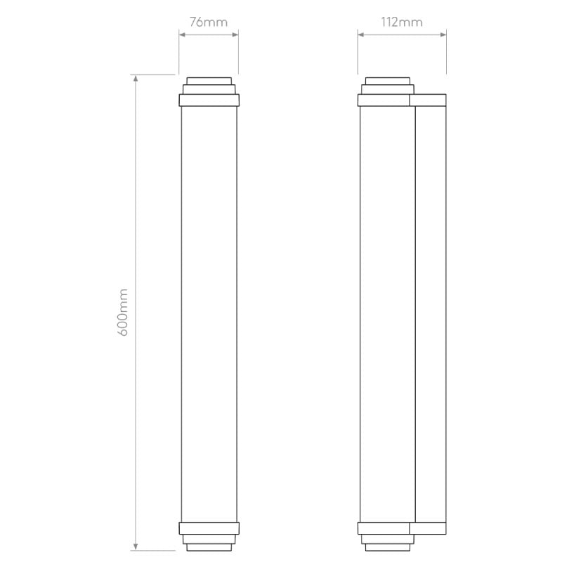 Specification Image for Astro Burlington 600 Wall Light