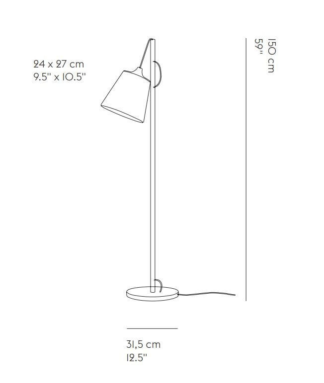 Specification image for Muuto Pull Floor Lamp 