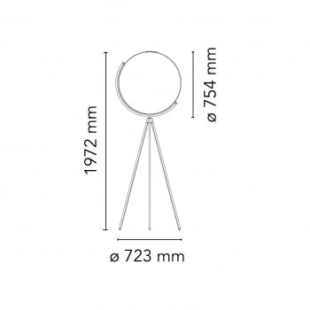 Specification image for Flos Superloon LED Floor Lamp