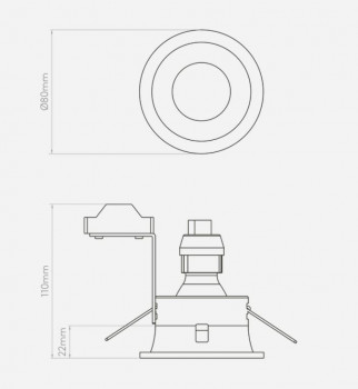 Specification image for Astro Minima IP65 Recessed Light