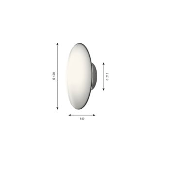 Specification image for Louis Poulsen AJ Eklipta Outdoor Wall Light